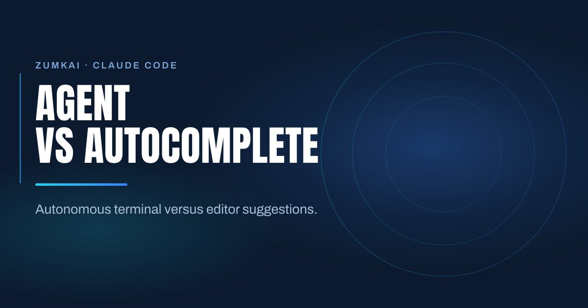 Dark navy cover with the title Claude Code vs Cursor vs Copilot: which to use in condensed type, a cyan-to-blue gradient rule, and concentric rings on the right.